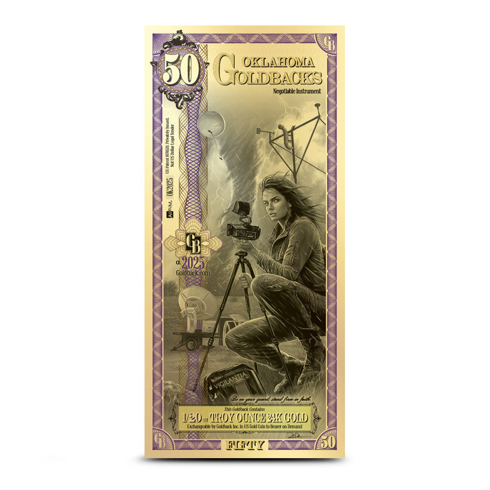 50 Oklahoma Goldback Gold Note