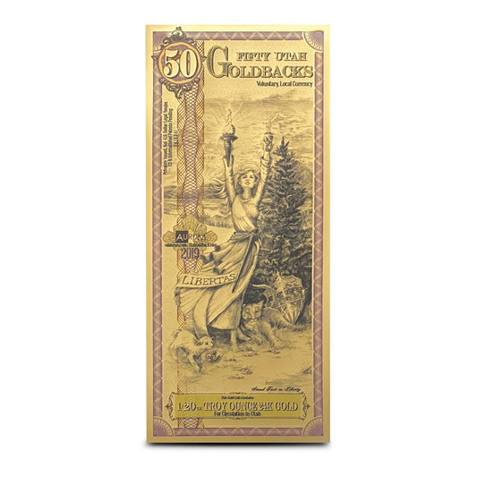 Utah Goldback — 50 Goldback (contains 1/20 troy oz 24k gold)