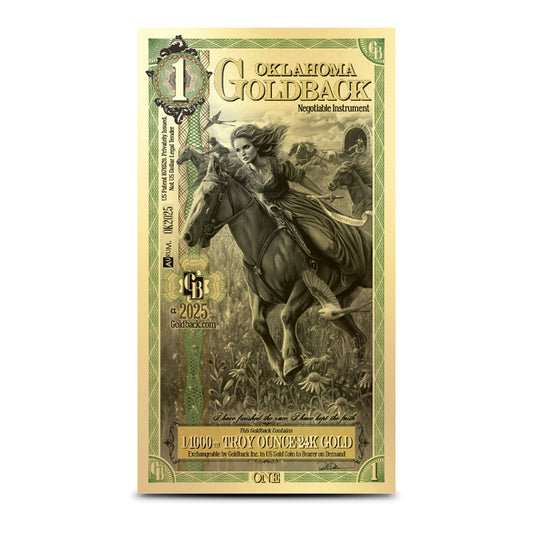 1 Oklahoma Goldback Gold Note