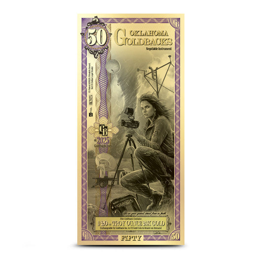 50 Oklahoma Goldback Gold Note